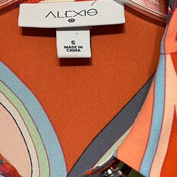 ALEXIS X Target Mixed Floral Long Sleeve Robe Dress Multi Color Button Front - Picture 11 of 13